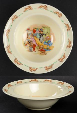Bunnykins (Albion Shape) Rim Fruit/Dessert (Sauce) Bowl by Royal Doulton