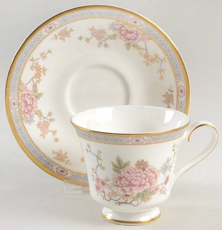 Canton Footed Cup & Saucer Set