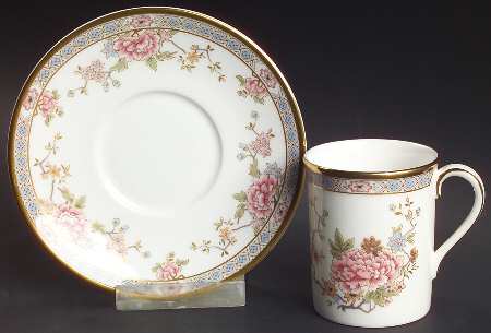 Canton Flat Demitasse Cup & Saucer Set