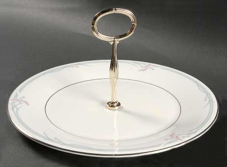 Carnation Round Serving Plate with Handle (DP)