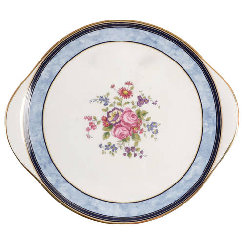 Centennial Rose Handled Cake Plate