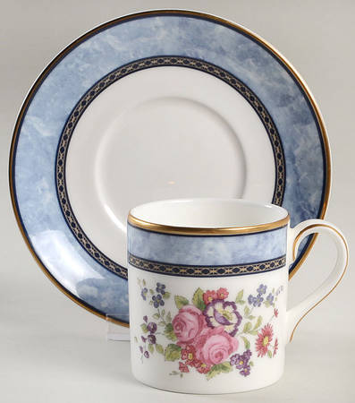 Centennial Rose Flat Demitasse Cup & Saucer Set