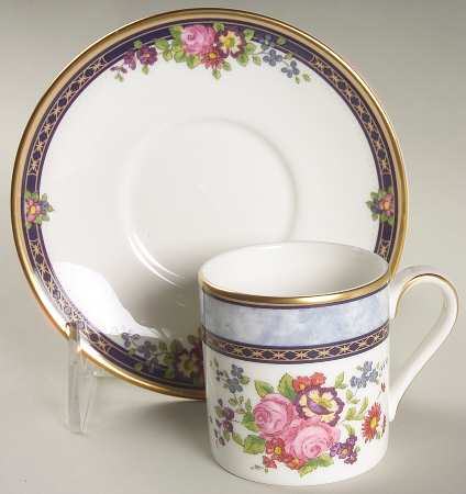 Centennial Rose Flat Demitasse Cup & Saucer Set