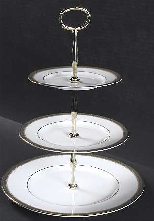 Clarendon 13 7/8"-14 1/4" 3-Tiered Serving Tray(DP,SP,BB) HC
