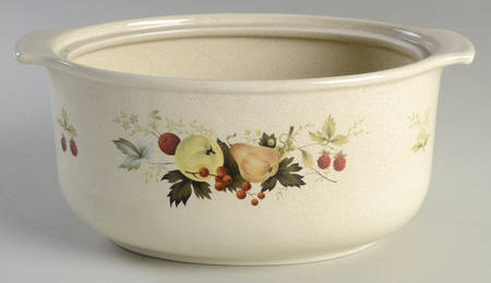 Cornwall (Rim, Double Green Trim) 2.5 Quart Oval Covered Casserole No Lid