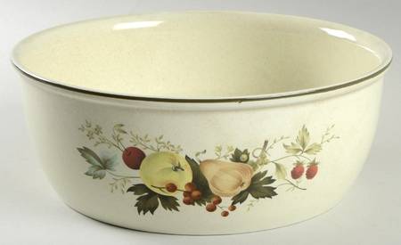 Cornwall (Rim, Double Green Trim) 10" Large Salad Serving Bowl