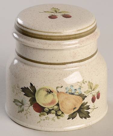 Cornwall (Rim, Double Green Trim) Mini Sugar Bowl & Lid