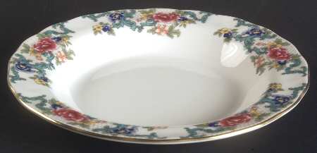 Floradora Gold Large Rim Soup Bowl