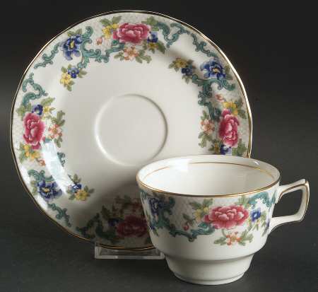 Floradora Gold Breakfast Cup & Saucer Set