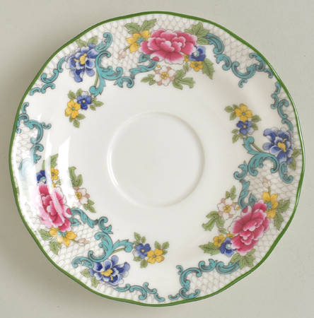 Floradora Green Saucer for Flat Cup