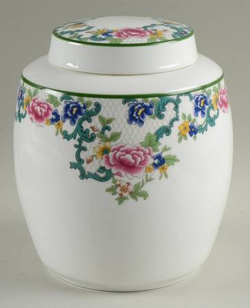 Floradora Green Medium Ginger Jar & Lid