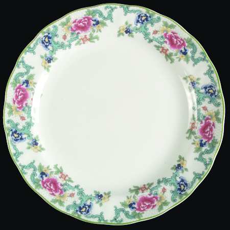 Floradora Green Luncheon Plate