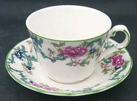 Floradora Green Breakfast Cup & Saucer Set