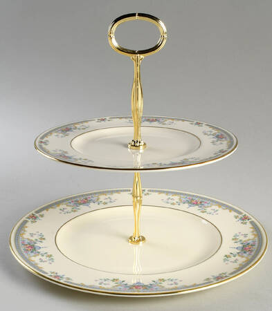 Juliet 6 5/8"-10"  2 Tiered Serving Tray (Dp, Sp) HC