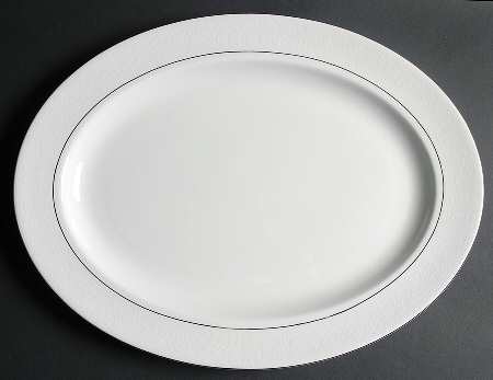 Lace Point 16" Oval Serving Platter