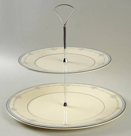 Lisa 2 Tiered Serving Tray (Dinner & Salad Plate)