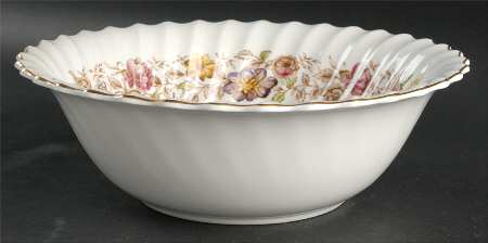 Mayfair Brown, Multicolor 9" Round Vegetable Bowl