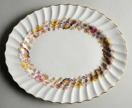 Mayfair Brown, Multicolor 11" Oval Serving Platter