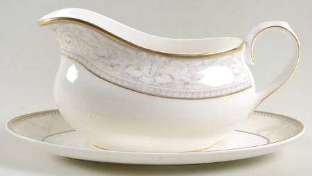 Naples (Gold Trim) Gravy Boat & Underplate
