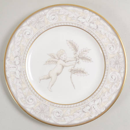 Naples (Gold Trim) Christmas Salad Plate