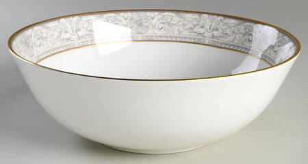 Naples (Gold Trim) 10" Large Salad Serving Bowl