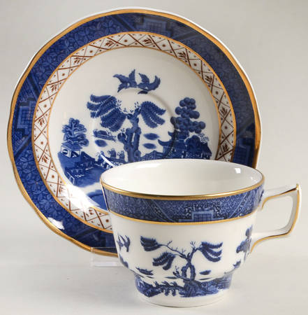 Real Old Willow Flat Cup & Saucer Set