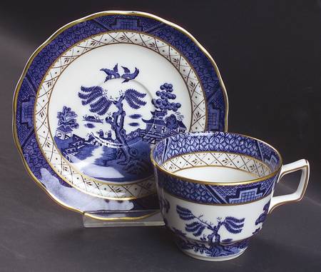Real Old Willow Flat Cup & Saucer Set