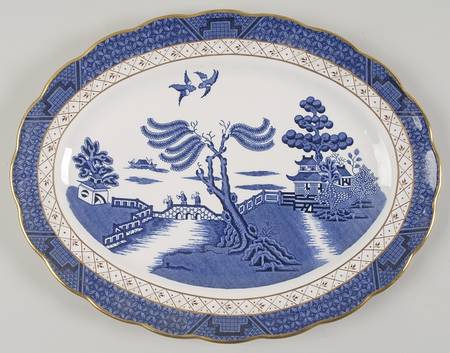 Real Old Willow 13" Oval Serving Platter