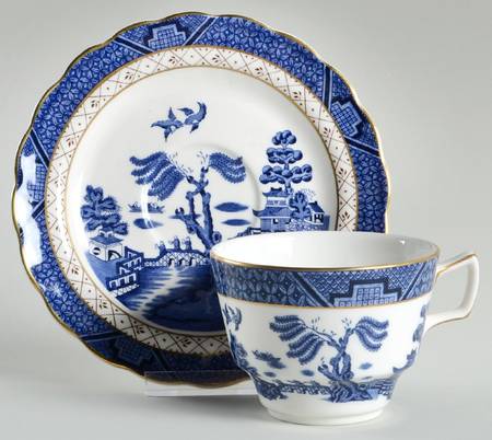 Real Old Willow Breakfast Cup & Saucer Set