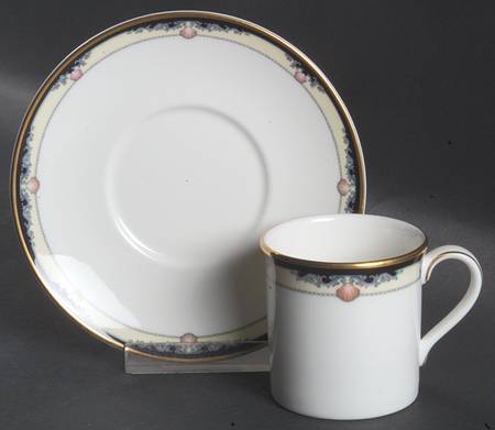 Rhodes Flat Demitasse Cup & Saucer Set