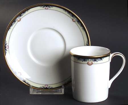 Rhodes Flat Demitasse Cup & Saucer Set