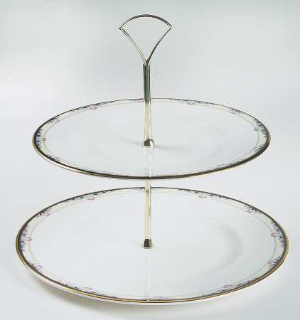 Rhodes 2 Tiered Serving Tray (Dinner & Salad Plate)