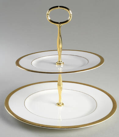 Royal Gold 6 5/8"-10"  2 Tiered Serving Tray (Dp, Sp) HC