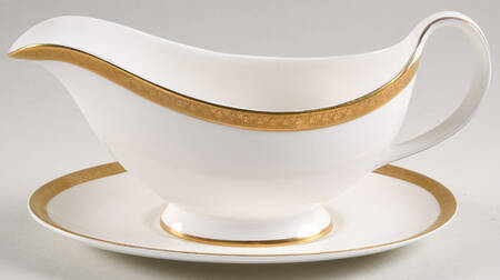 Royal Gold Gravy Boat & Underplate