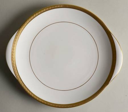 Royal Gold Handled Cake Plate