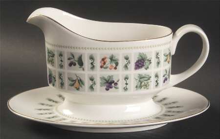 Tapestry Gravy Boat with Attached Underplate