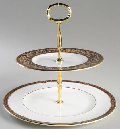 Tennyson 6 5/8"-10"  2 Tiered Serving Tray (Dp, Sp) HC