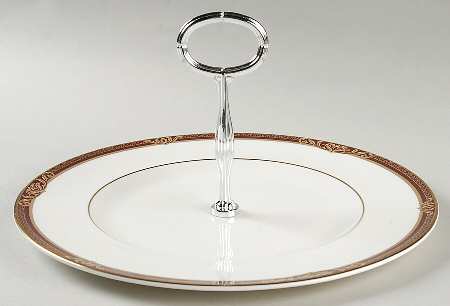 Tennyson Round Serving Plate with Handle (DP)