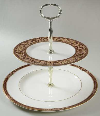 Tennyson 2 Tiered Serving Tray (Dinner & Salad Plate)
