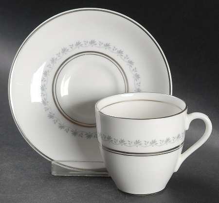 Tiara Flat Demitasse Cup & Saucer Set