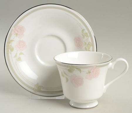 Twilight Rose Footed Cup & Saucer Set