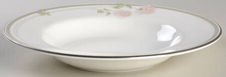 Twilight Rose Large Rim Soup Bowl