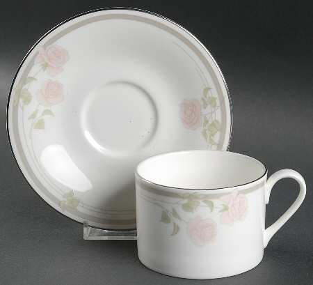 Twilight Rose Flat Cup & Saucer Set