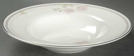 Twilight Rose Rim Soup Bowl