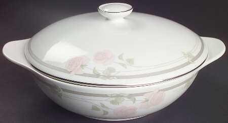 Twilight Rose Round Covered Vegetable