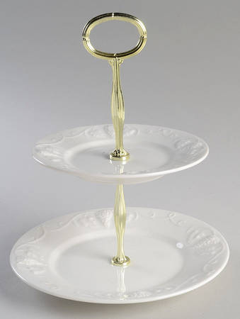 Grape 2-Tiered Serving Tray (Salad & Bread/Butter Plate)