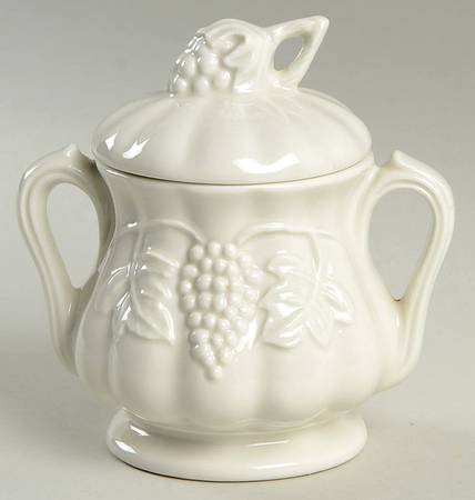 Grape Sugar Bowl & Lid