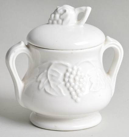 Grape Sugar Bowl & Lid