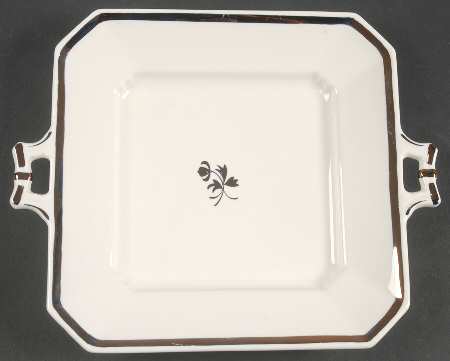 Tea Leaf Square Handled Cake Plate