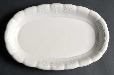 Wheat (Ribbed) 12" Oval Serving Platter